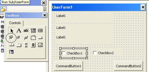 VBA Label - Add Checkbox