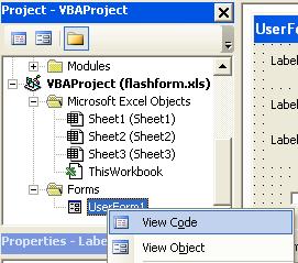 VBA Label - Click View Code