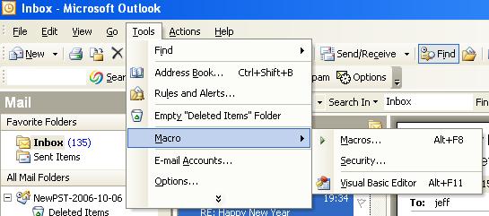 Outlook VBA Macro