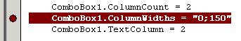 VBA Load Combobox from xls - Set Breakpoint