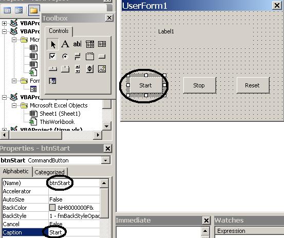 VBA Timer - Add 3 Buttons