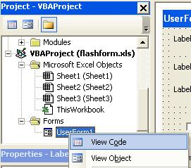 VBA Label - Click View Code