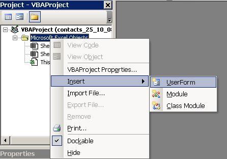 Excel VBA Forms 1 - Insert Excel VBA Form